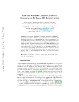 Fast and Accurate Camera Covariance Computation for Large 3D
  Reconstruction