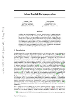 Robust Implicit Backpropagation