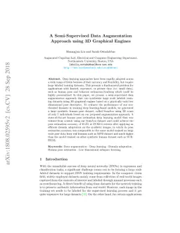 A Semi-Supervised Data Augmentation Approach using 3D Graphical Engines