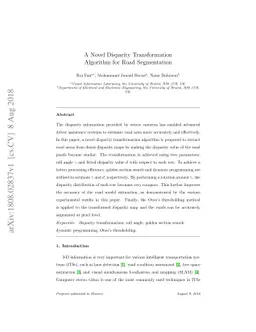 A Novel Disparity Transformation Algorithm for Road Segmentation