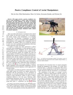 Passive Compliance Control of Aerial Manipulators