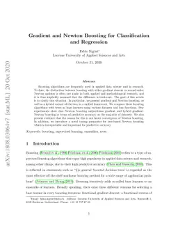 Gradient and Newton Boosting for Classification and Regression