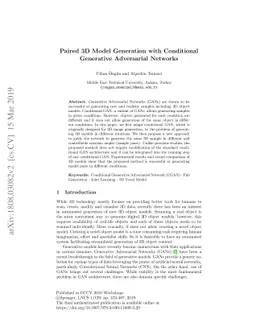Paired 3D Model Generation with Conditional Generative Adversarial
  Networks