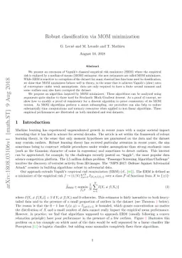 Robust classification via MOM minimization