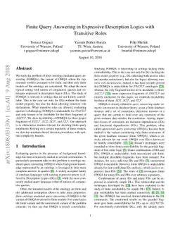 Finite Query Answering in Expressive Description Logics with Transitive
  Roles