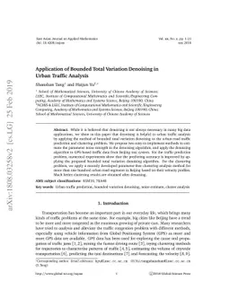 Application of Bounded Total Variation Denoising in Urban Traffic
  Analysis