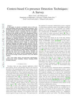 A Survey on Context-based Co-presence Detection Techniques