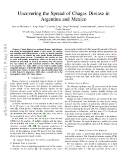 Uncovering the Spread of Chagas Disease in Argentina and Mexico