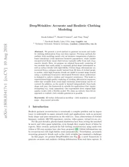 DeepWrinkles: Accurate and Realistic Clothing Modeling