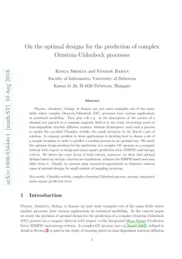 On the optimal designs for the prediction of complex Ornstein-Uhlenbeck
  processes
