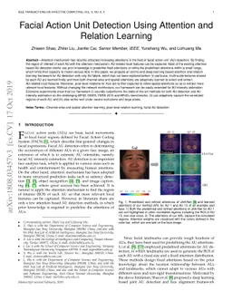 Facial Action Unit Detection Using Attention and Relation Learning