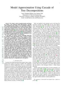 Model Approximation Using Cascade of Tree Decompositions