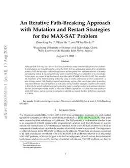 An Iterative Path-Breaking Approach with Mutation and Restart Strategies
  for the MAX-SAT Problem