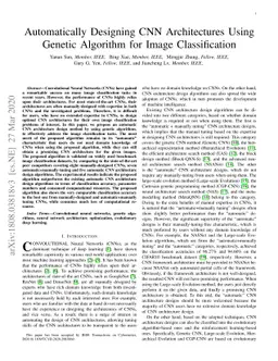 Automatically designing CNN architectures using genetic algorithm for
  image classification