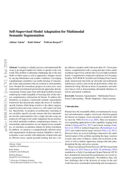 Self-Supervised Model Adaptation for Multimodal Semantic Segmentation