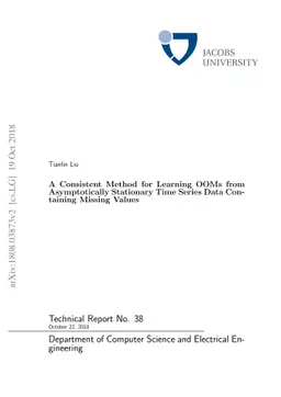 A Consistent Method for Learning OOMs from Asymptotically Stationary
  Time Series Data Containing Missing Values