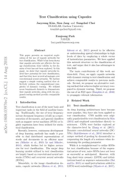 Text Classification using Capsules