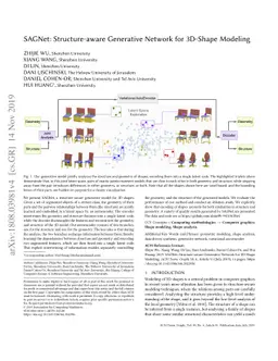 SAGNet:Structure-aware Generative Network for 3D-Shape Modeling