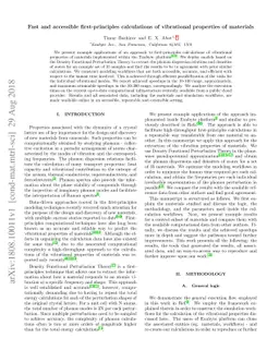 Fast and accessible first-principles calculations of vibrational
  properties of materials