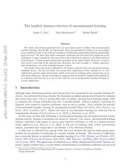 The implicit fairness criterion of unconstrained learning