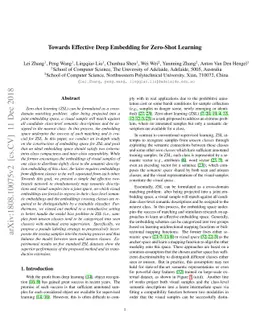 Towards Effective Deep Embedding for Zero-Shot Learning
