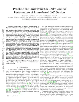 Profiling and Improving the Duty-Cycling Performance of Linux-based IoT
  Devices
