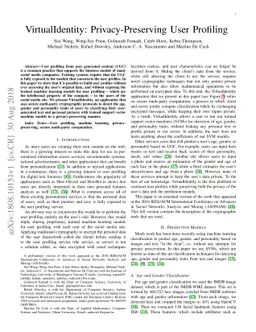 VirtualIdentity: Privacy-Preserving User Profiling