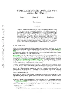 Generalize Symbolic Knowledge With Neural Rule Engine