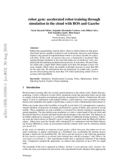 Robot_gym: accelerated robot training through simulation in the cloud
  with ROS and Gazebo