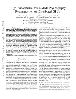 High-Performance Multi-Mode Ptychography Reconstruction on Distributed
  GPUs