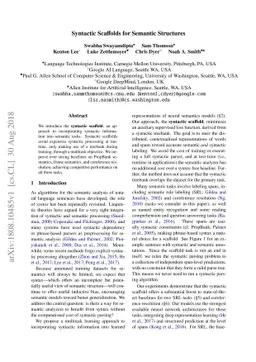 Syntactic Scaffolds for Semantic Structures