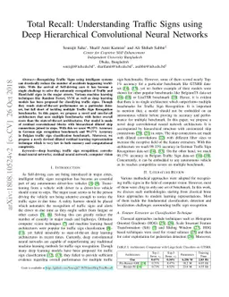 Total Recall: Understanding Traffic Signs using Deep Hierarchical
  Convolutional Neural Networks