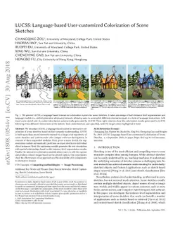 LUCSS: Language-based User-customized Colourization of Scene Sketches