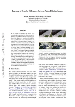 Learning to Describe Differences Between Pairs of Similar Images