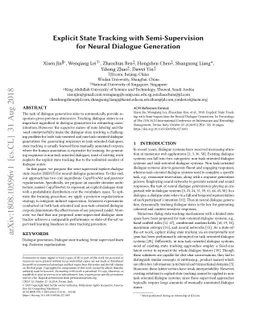 Explicit State Tracking with Semi-Supervision for Neural Dialogue
  Generation