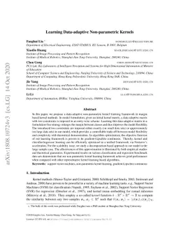 Learning Data-adaptive Nonparametric Kernels