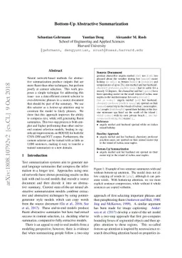 Bottom-Up Abstractive Summarization