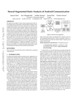 Neural-Augmented Static Analysis of Android Communication