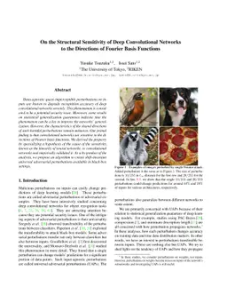 On the Structural Sensitivity of Deep Convolutional Networks to the
  Directions of Fourier Basis Functions