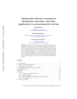 Multivariate Brenier cumulative distribution functions and their
  application to non-parametric testing