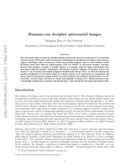 Humans can decipher adversarial images