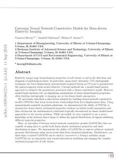 Cartesian Neural Network Constitutive Models for Data-driven Elasticity
  Imaging
