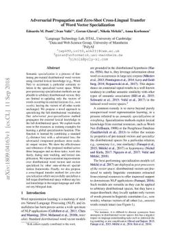 Adversarial Propagation and Zero-Shot Cross-Lingual Transfer of Word
  Vector Specialization
