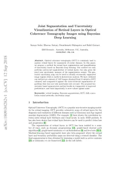 Joint Segmentation and Uncertainty Visualization of Retinal Layers in
  Optical Coherence Tomography Images using Bayesian Deep Learning