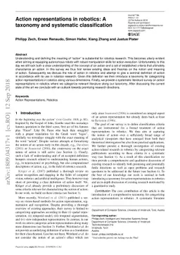 Action Representations in Robotics: A Taxonomy and Systematic
  Classification