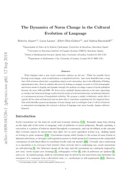 The Dynamics of Norm Change in the Cultural Evolution of Language