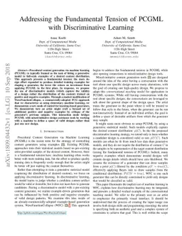 Addressing the Fundamental Tension of PCGML with Discriminative Learning