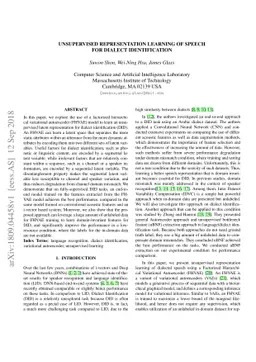 Unsupervised Representation Learning of Speech for Dialect
  Identification