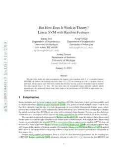 But How Does It Work in Theory? Linear SVM with Random Features