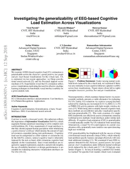 Investigating the generalizability of EEG-based Cognitive Load
  Estimation Across Visualizations